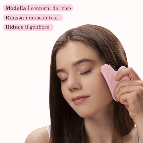 GUGUG Gua Sha Rullo di Giada per il Viso - immagine 3