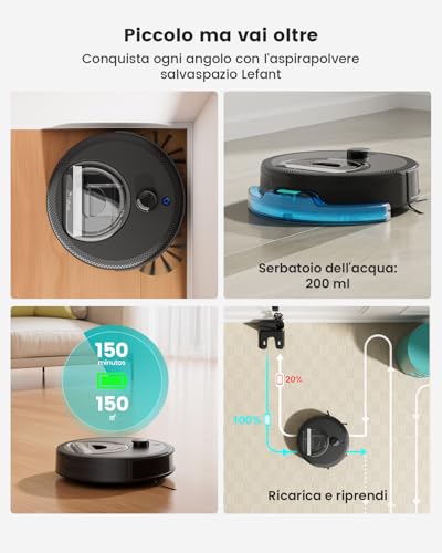 Lefant M330Pro Robot Aspirapolvere Lavapavimenti - immagine 7