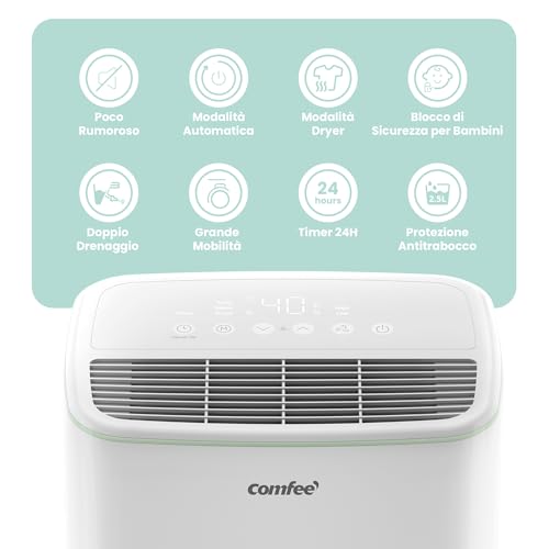 COMFEE' Deumidificatore Casa 10L/24h - immagine 1