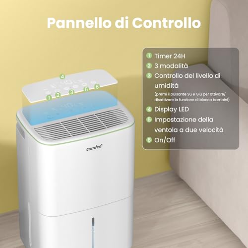 COMFEE' Deumidificatore Casa 10L/24h - immagine 9