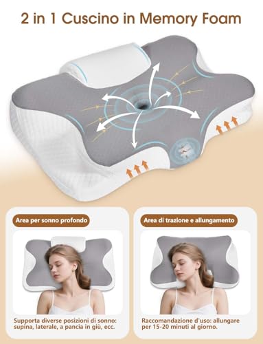 Cuscino Cervicale Ergonomico 2 in 1 - immagine 2