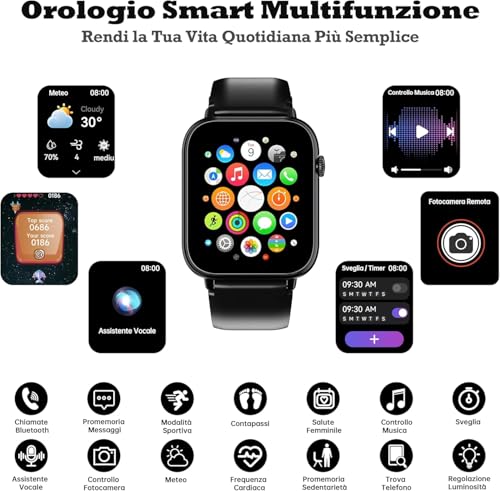 OUKITEL Smartwatch 1.83" HD con Chiamate Bluetooth - immagine 3