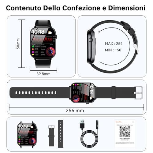 OUKITEL Smartwatch 1.83" HD con Chiamate Bluetooth - immagine 4