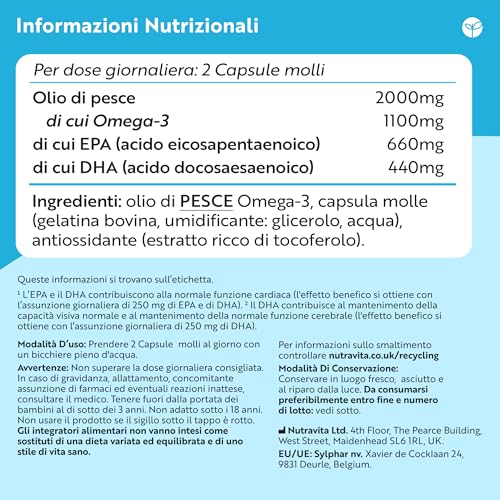 Nutravita Omega 3 2000mg EPA DHA, 240 Capsule - immagine 4