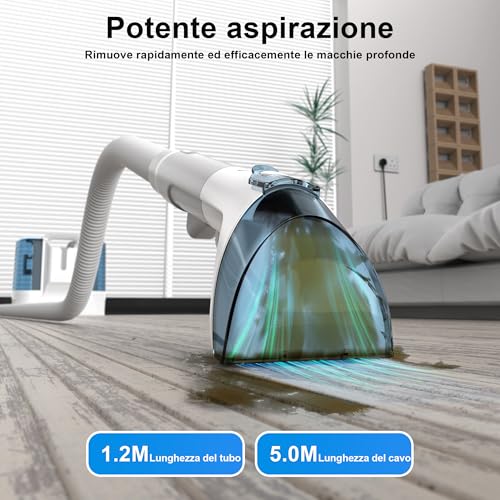 Lavatappeti Aspirapolvere Tessuti Divani 450W - immagine 2