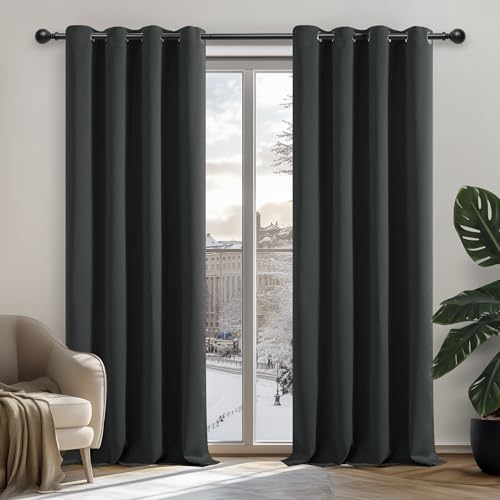 Deconovo Tende Oscuranti Termiche Grigio Scuro - immagine 1
