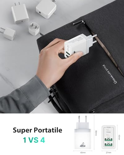 Caricatore USB C Rapido 40W 4 Porte - immagine 6