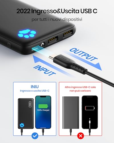 INIU Power Bank 10000mAh Ultra Sottile - immagine 6