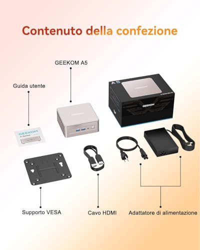 GEEKOM A5 Mini PC con AMD Ryzen 7 5825U - immagine 9