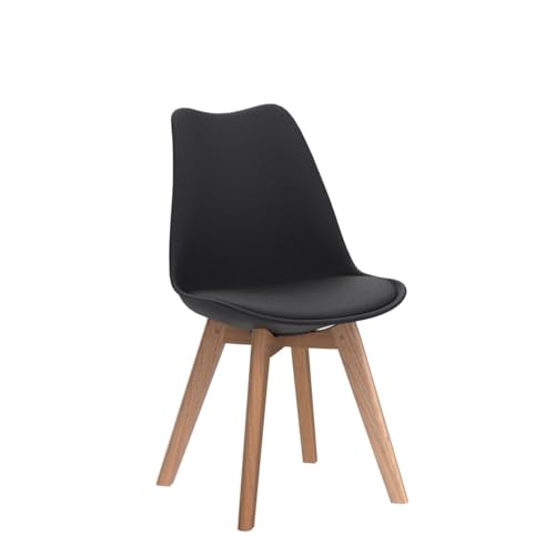 Baroni Home Set di 4 Sedie da Pranzo con Gambe in Legno - immagine 4