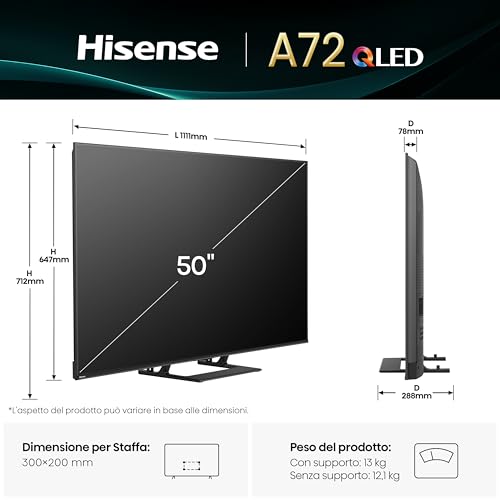 Hisense TV 50" QLED 4K 2025 - immagine 1