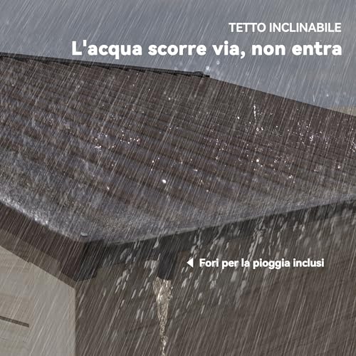 Casetta da Giardino Outsunny 4.07m² Effetto Legno - immagine 7