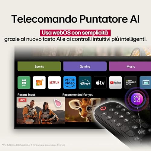LG QNED AI QNED84 50 pollici Smart TV 4K - immagine 5
