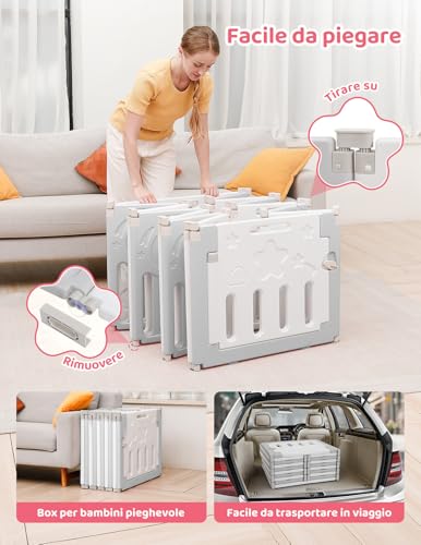 Dripex Box Bambini 150x150 cm Grigio - immagine 2