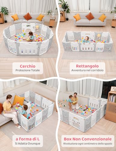 Dripex Box Bambini 150x150 cm Grigio - immagine 3