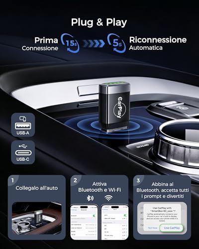 Mini Adattatore CarPlay Wireless 2026 - immagine 4