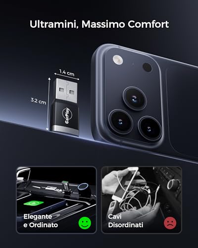 Mini Adattatore CarPlay Wireless 2026 - immagine 6