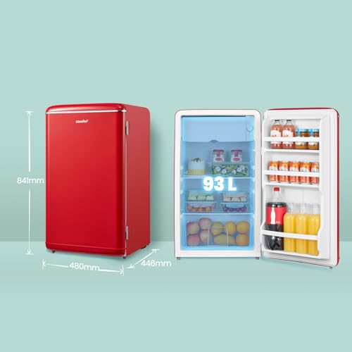 COMFEE' Frigorifero Monoporta 93L Retrò Rosso - immagine 3