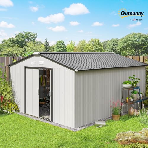 Casetta da Giardino Outsunny 12.4m² in Acciaio - immagine 1