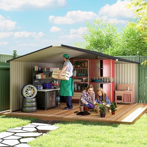 Casetta da Giardino Outsunny 12.4m² in Acciaio - immagine 8