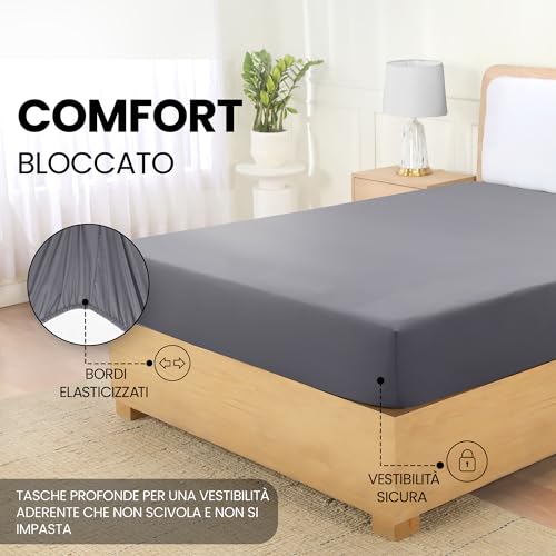 Lenzuolo con Angoli in Microfibra Utopia Bedding - immagine 3