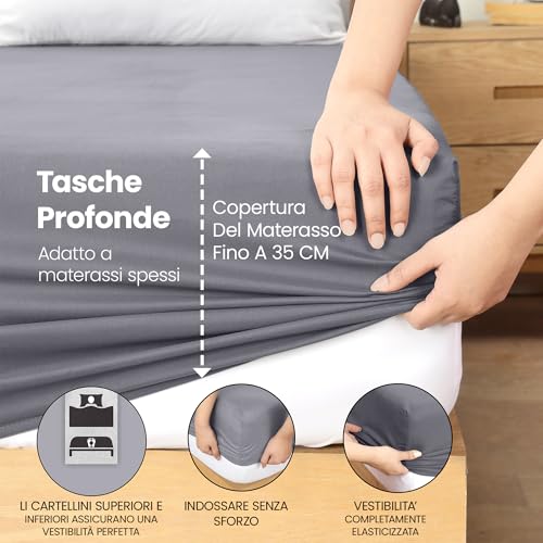 Lenzuolo con Angoli in Microfibra Utopia Bedding - immagine 4