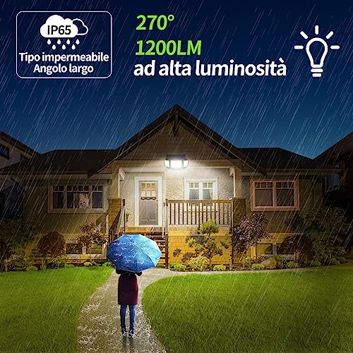 INTELAMP Luce Solare LED Esterno, 108LED con Sensore - immagine 1