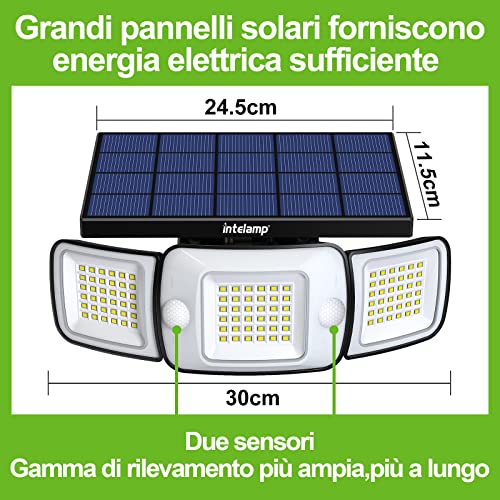 INTELAMP Luce Solare LED Esterno, 108LED con Sensore - immagine 2