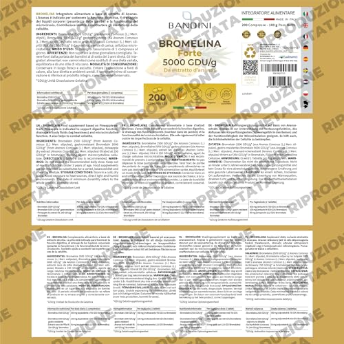 Bandini Bromelina Forte 5000 GDU/g 200 Compresse - immagine 5