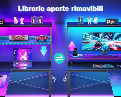 Scrivania Gaming Angolare Coleshome con LED - immagine 4