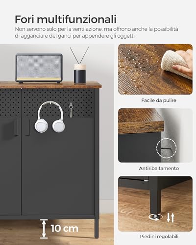 SONGMICS Mobiletto Contenitore in Metallo - immagine 6