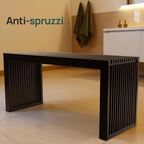 Panca in bambù nero senza schienale - immagine 6