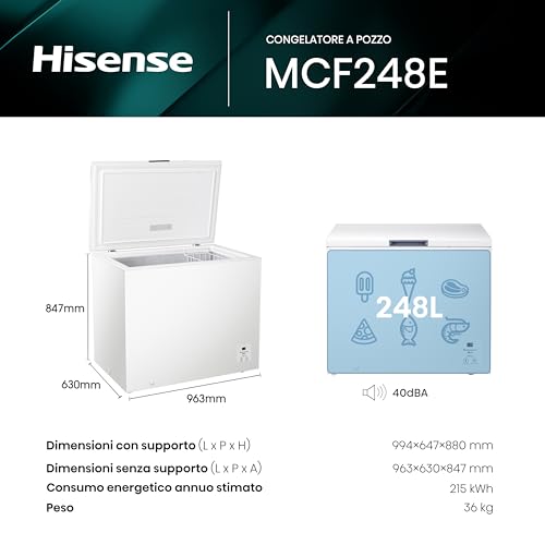 Congelatore Orizzontale Hisense MCF248E - immagine 1