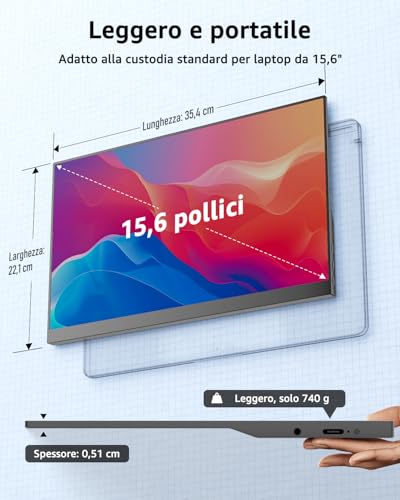 Monitor Portatile Yodoit 15,6" IPS FHD - immagine 3