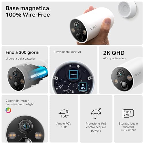 Tapo C425 Telecamera WiFi Esterno Senza Fili - immagine 5