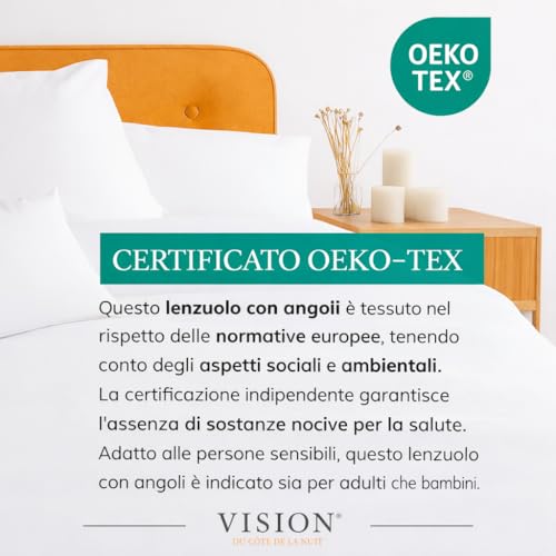 VISION Lenzuolo con angoli 100% cotone - immagine 3