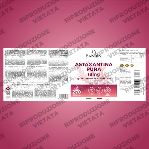 Bandini Astaxantina pura 18 mg - 270 capsule - immagine 4