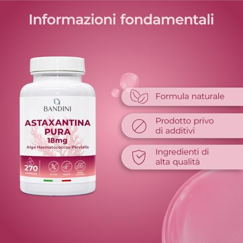 Bandini Astaxantina pura 18 mg - 270 capsule - immagine 5