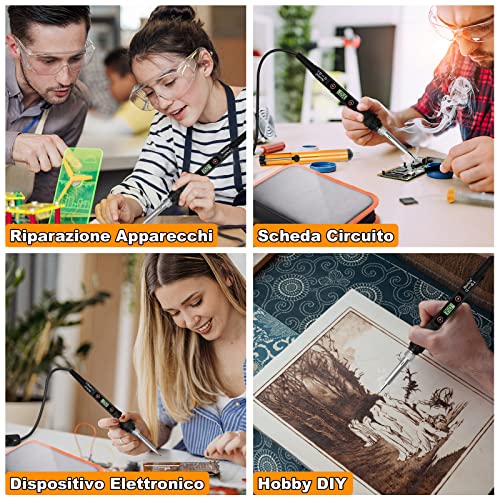Kit Saldatore a Stagno 80W LCD Regolabile - immagine 6