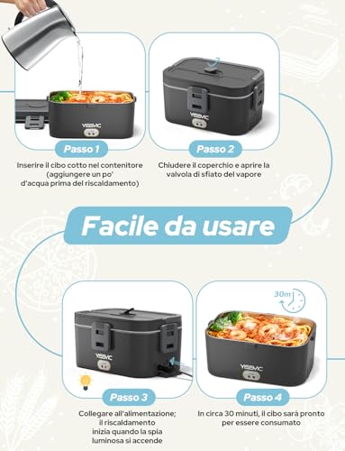YISSVIC Scaldavivande Elettrico Portatile 1.8L - immagine 6