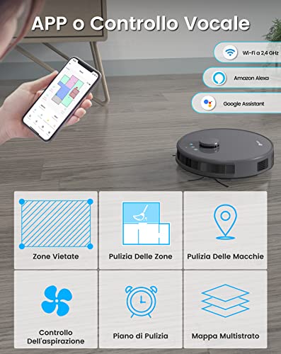LEFANT M1 Robot Aspirapolvere e Lavapavimenti - immagine 6