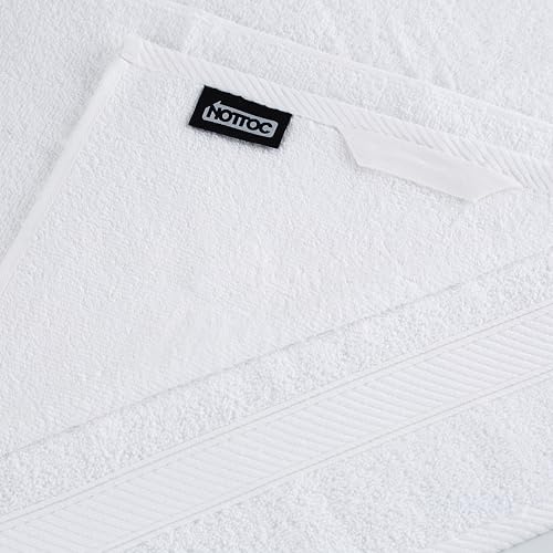 Set Asciugamani Bagno Bianchi in Cotone - immagine 1