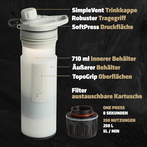 GRAYL GeoPress 710 ml Filtro Acqua Potabile - immagine 1