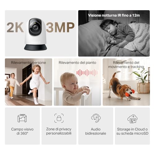 MERCUSYS MC210 Telecamera Wi-Fi Interno 2K - immagine 2