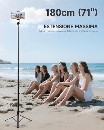 Treppiede Smartphone 180cm con Telecomando Wireless - immagine 1