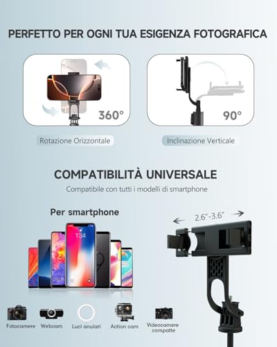 Treppiede Smartphone 180cm con Telecomando Wireless - immagine 3