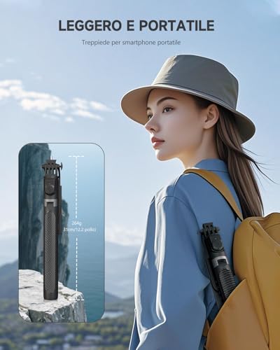 Treppiede Smartphone 180cm con Telecomando Wireless - immagine 4