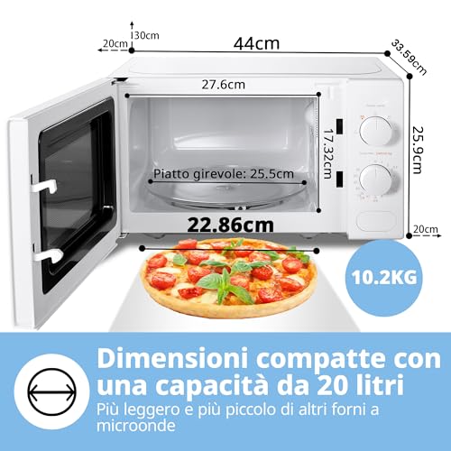COMFEE' Forno a Microonde Compatto 20L - immagine 6