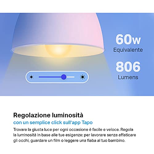 Lampadina WiFi Intelligente Tapo L530E - immagine 3