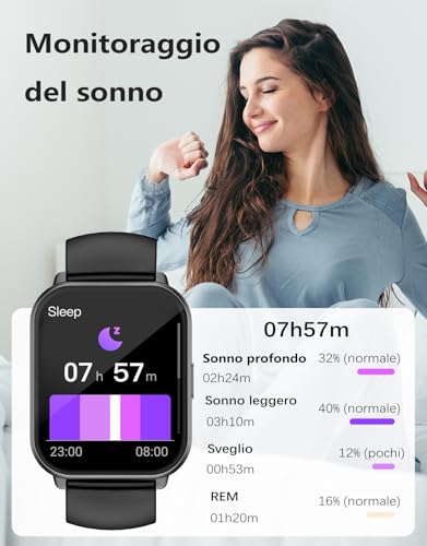 RUIMEN Smartwatch Uomo Donna Chiamate Bluetooth - immagine 2